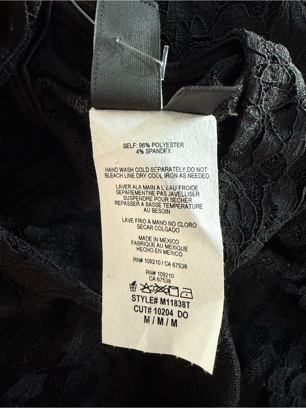 Windsor Sultry Attitude Lace Long Sleeve Black Topper Bolero NWT Size M - Picture 6 of 7